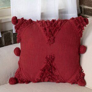Hand Woven Red Pillow